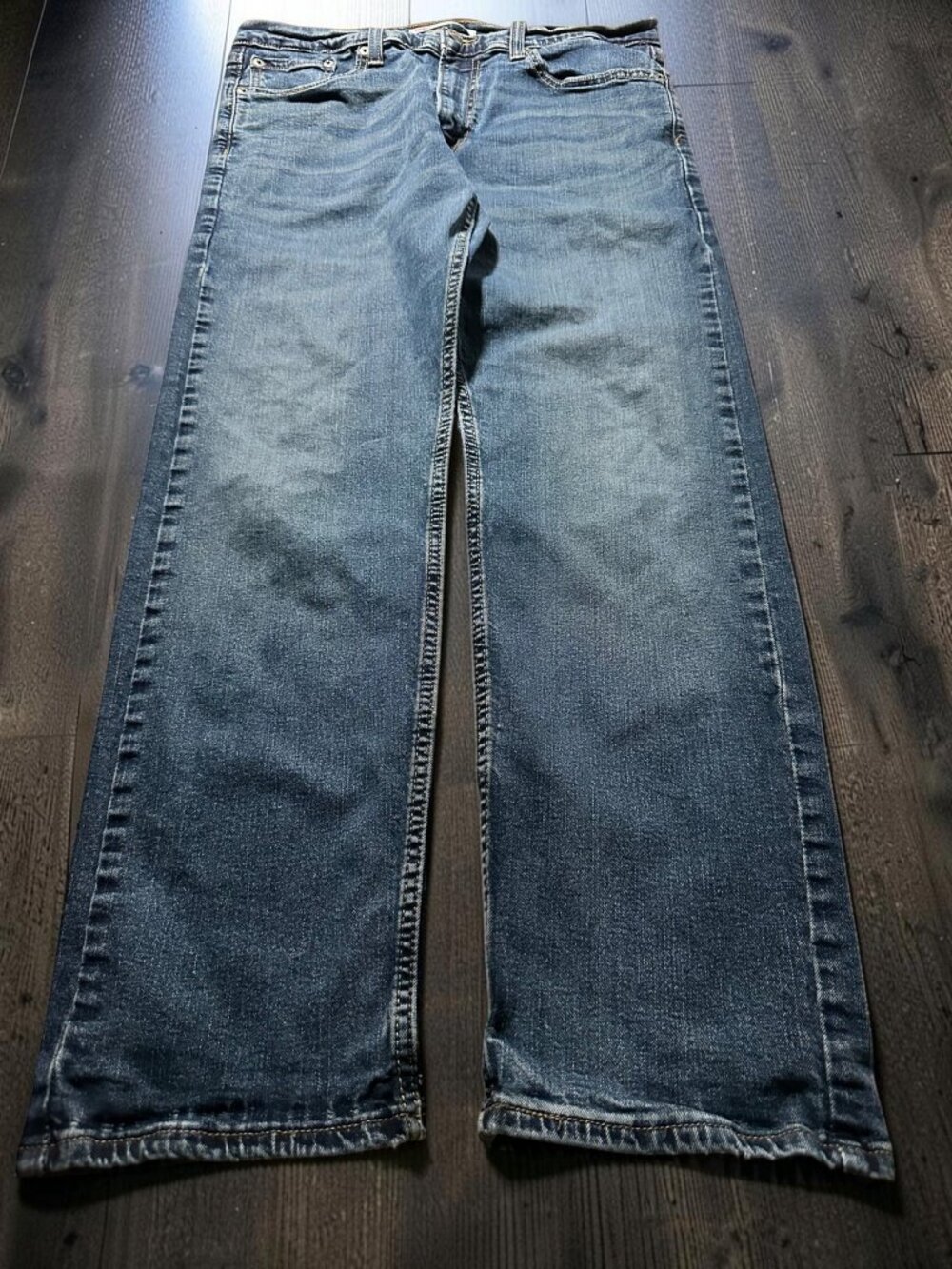 Signature Levi Strauss Men’s Straight Leg Jeans 33x30 Medium Wash Stretch Denim